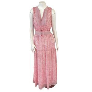 Bell by Alicia Bell Maxi Dress Tassel Silk Blend S Resortwear Vacation Sundress